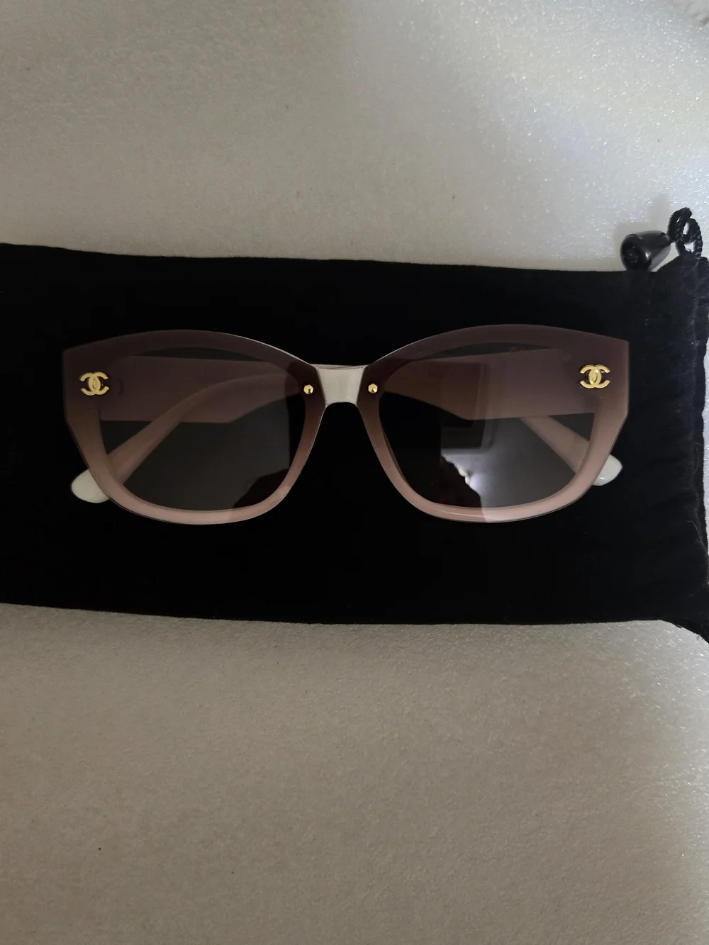Unlisted Pink Gradient Cat-Eye Sunglasses with Gold Accents